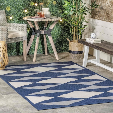 Nuloom Mickey Geometric Indoor/Outdoor Area Rug 4ft x 6ft GBCB40B-406